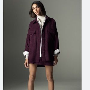 Zara Purple Oversized button up